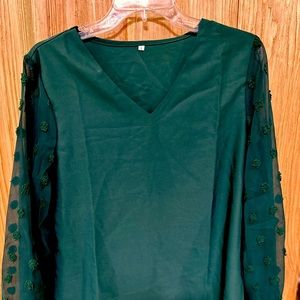 New in Bag - Dark Green Blouse - size Small